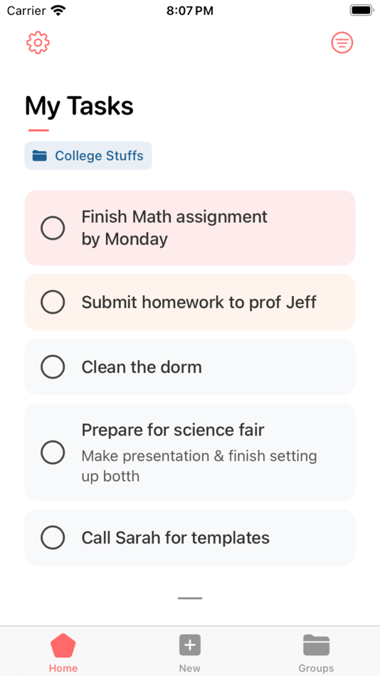#5. To do list task manager 5Task (iOS) Podle: Nishan Niraula