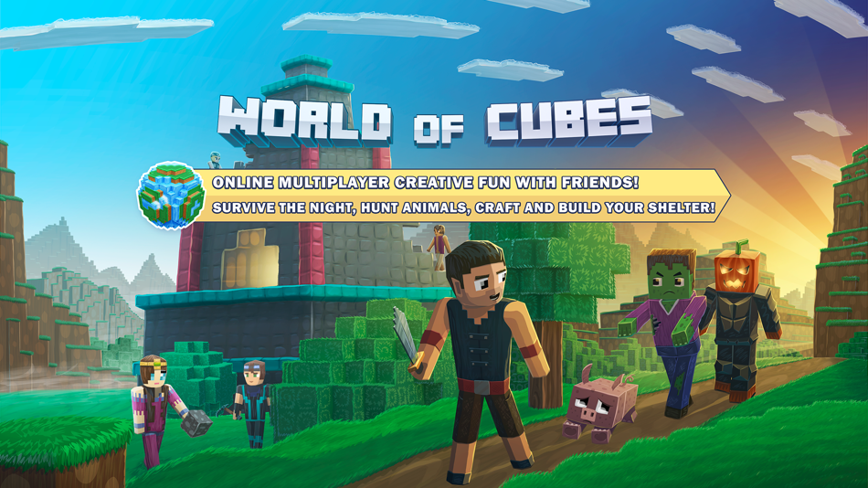 #8. World of Cubes Craft & Mine 3D (iOS) Bởi: SolverLabs