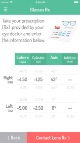 Contact Lens Rx by GlassifyMe screenshot