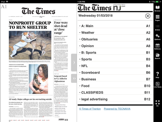 The Times of Trenton iPad screenshot 4 - News app