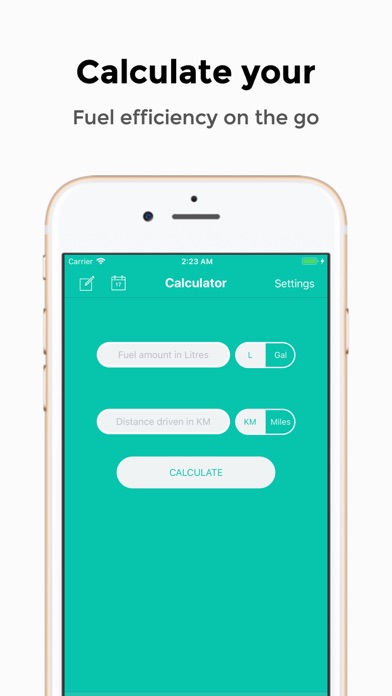 Screenshot #2 pour Fuel Calculator: MPG Converter