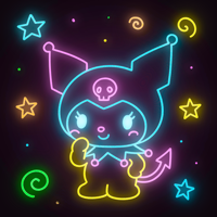 Doodle Art Neon Glow Drawing