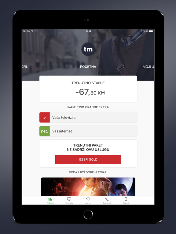 Moj Telemach BiH iPad screenshot 5 - Utilities app