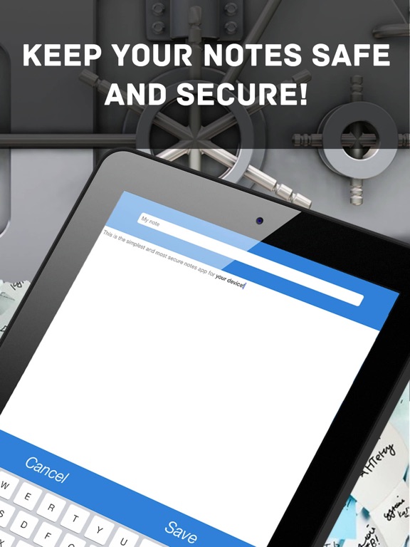 Secure Notes - Memo and lists iPad screenshot