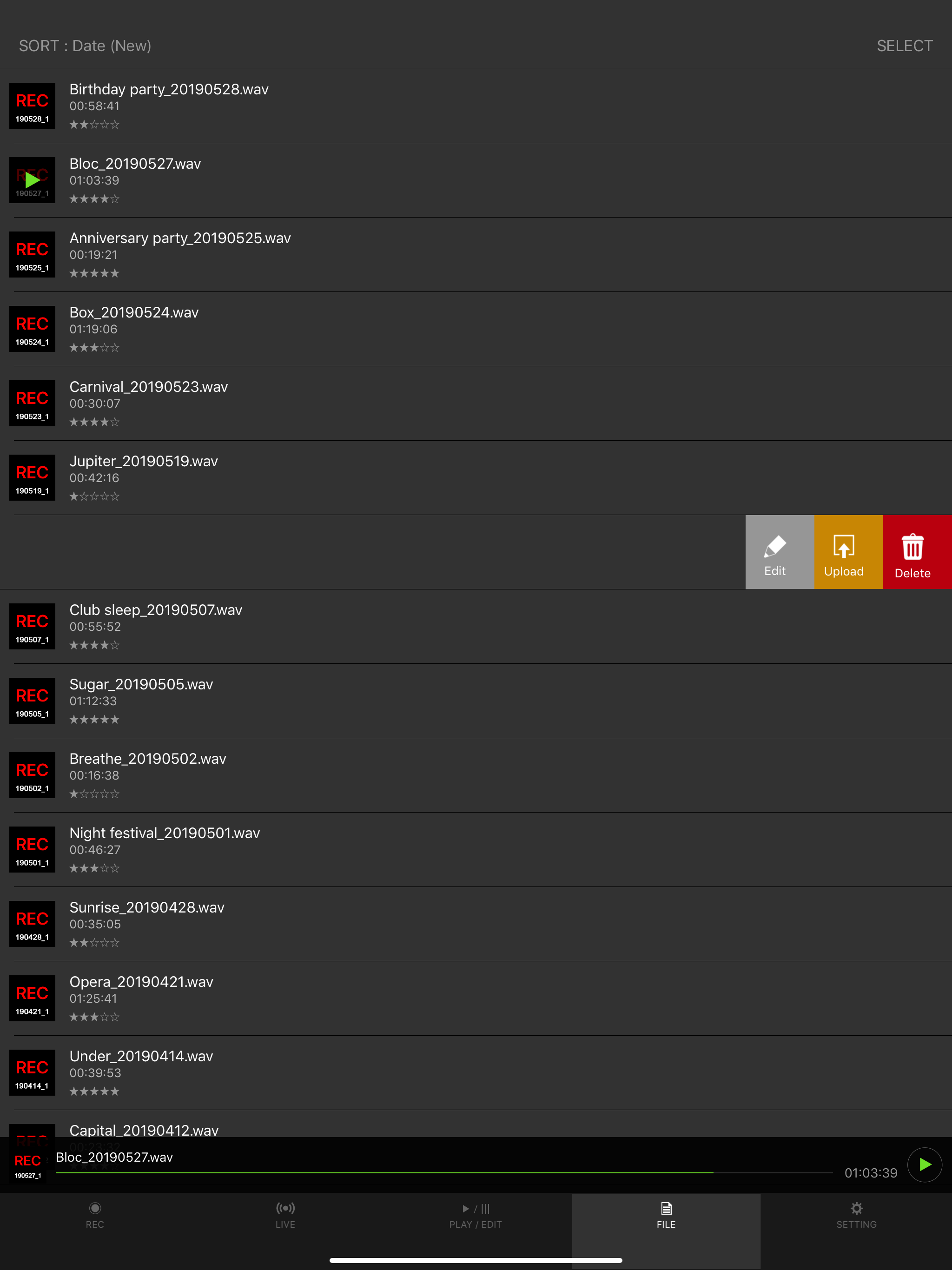 DJM-REC: DJ live/recording app