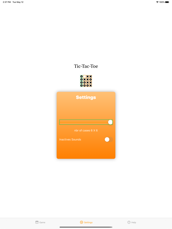 MGTicTacToe iPad screenshot