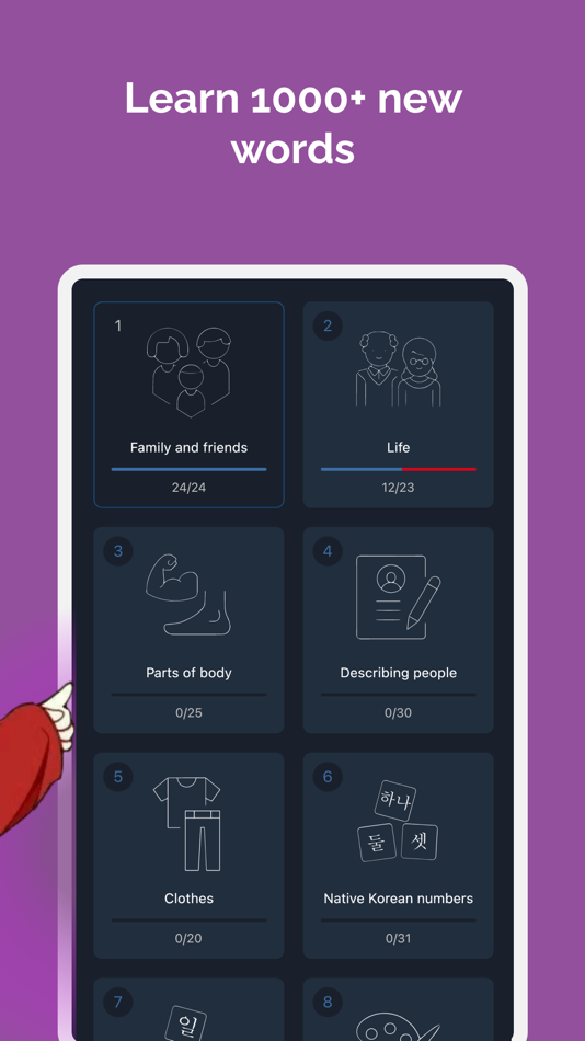#2. Learn Korean for Beginners, A1 (iOS) Podle: Mobiteach.ltd
