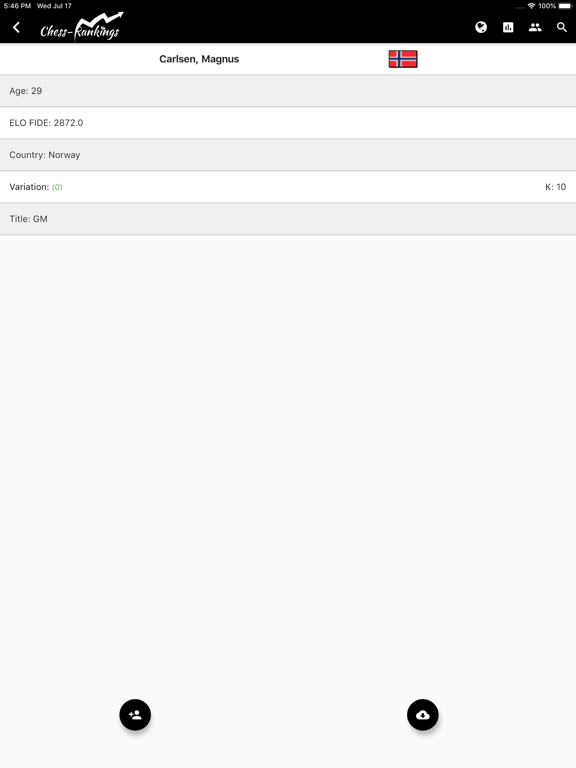 Screenshot #5 pour Chess Rankings