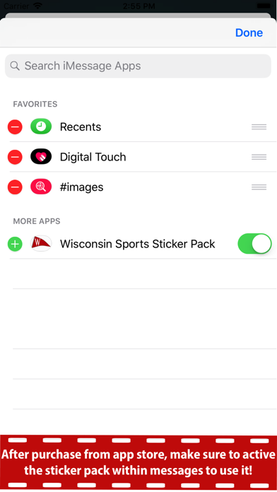 Screenshot #3 pour Wisconsin Sports Sticker Pack