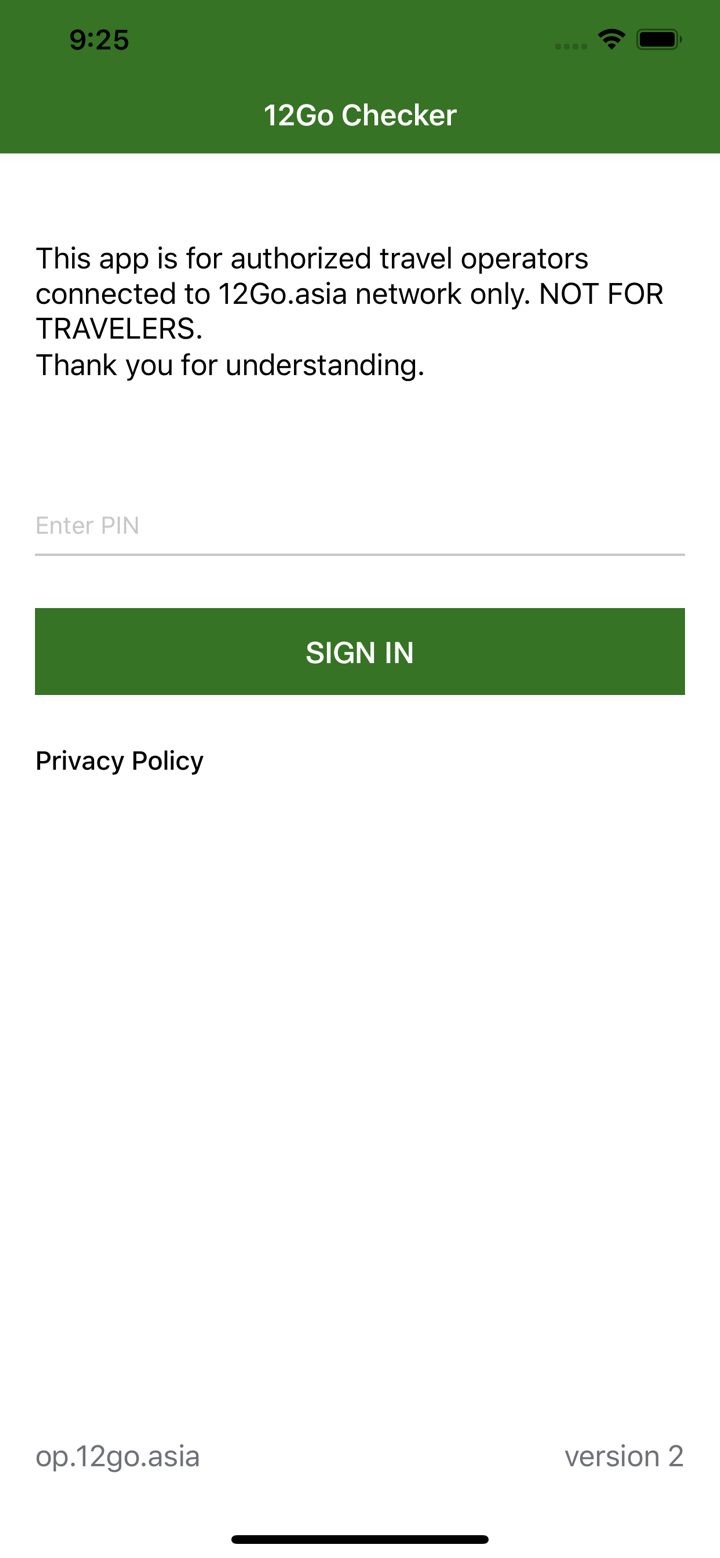 12Go: Checker screenshot 1