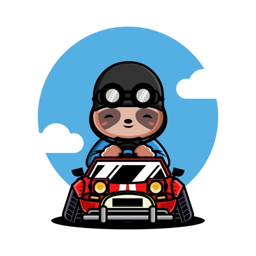 Sloth Racer Stickers