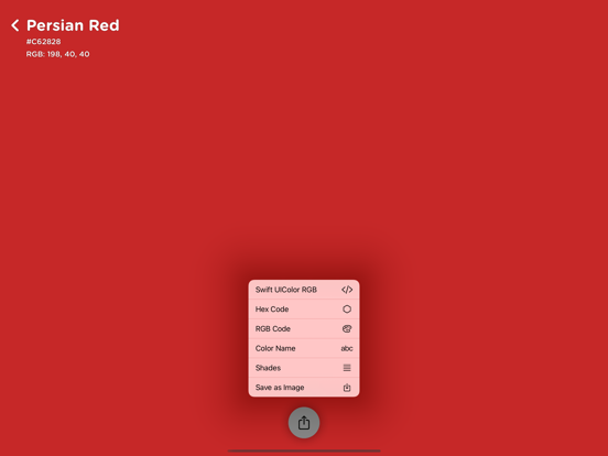 Color Name Identifier & Finder iPad screenshot 3 - Developer Tools app