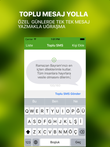 Toplu Mesaj Gönderme iPad screenshot