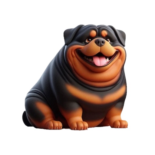 Fat Rottweiler Stickers