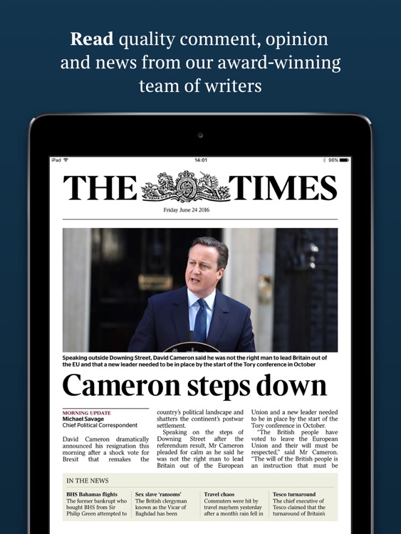 The Times of London for iPad