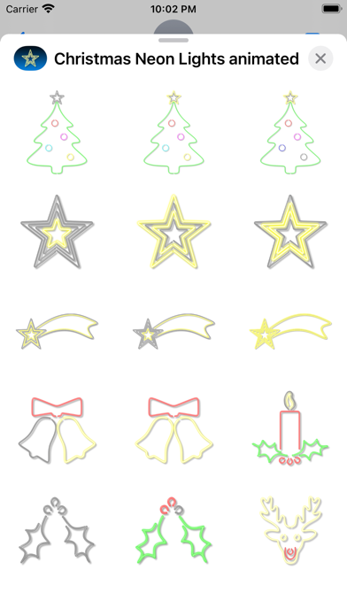 Christmas Neon Lights animated Screenshot
