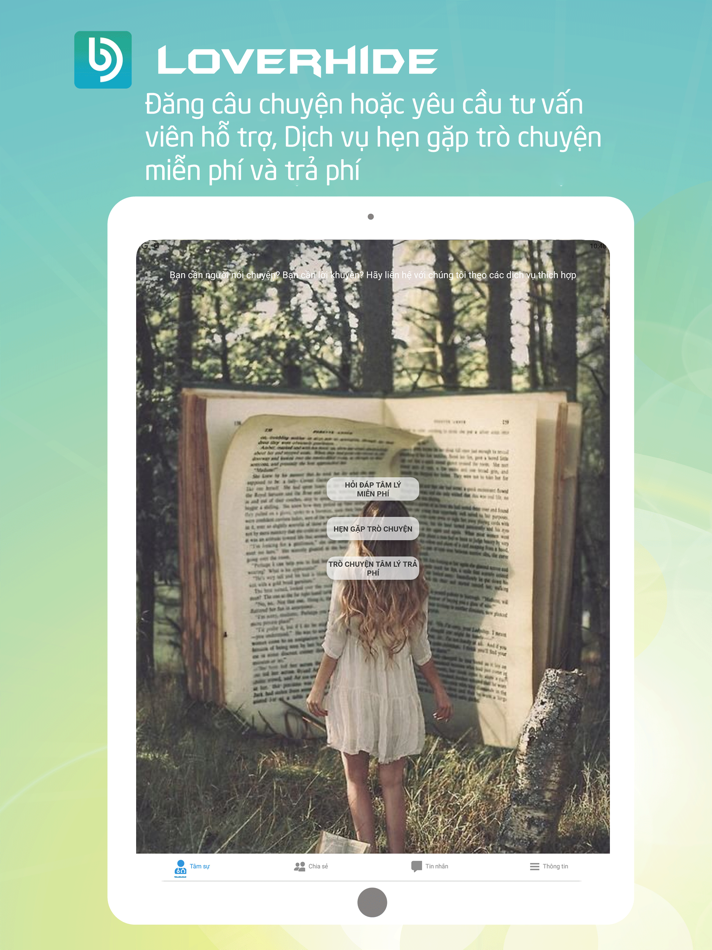 #1. LoverHide - Lắng nghe tâm sự (iOS) By: Nguyen Truong Luu
