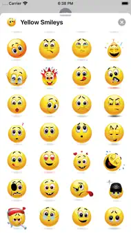 Yellow Smiley Emoji Stickers iphone bilder 3