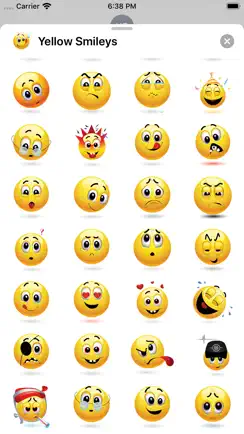 Yellow Smiley Emoji Stickers iPhone image 4