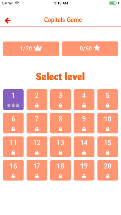 Capitals Game app screenshot 2
