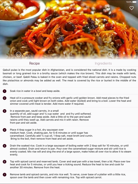 Screenshot #5 pour Afghan Cuisine