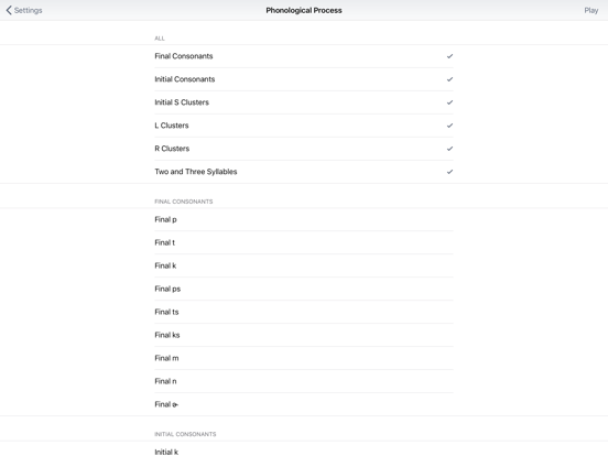Phonology iPad screenshot