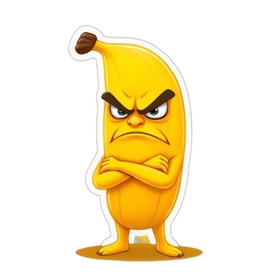 Grumpy Banana Stickers
