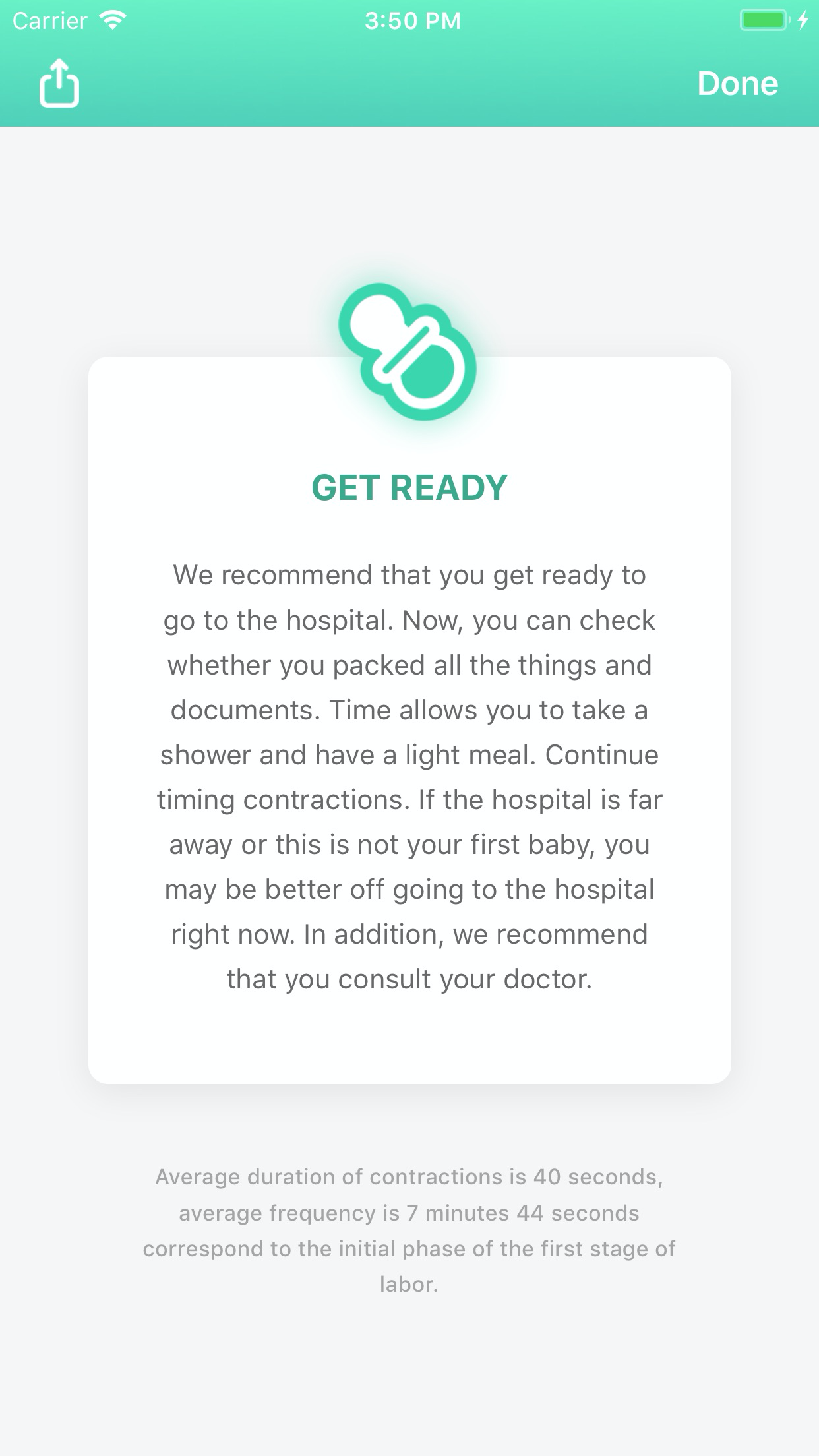 Contraction Timer & Counter 9m screenshot 4