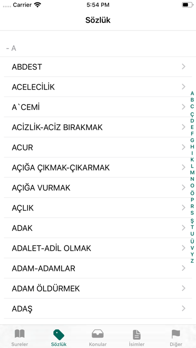 Kuran Fihristi iPhone screenshot 2 - Book app