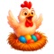 Train your imagination, solve the correct arrangement of eggs in the chicken puzzle game