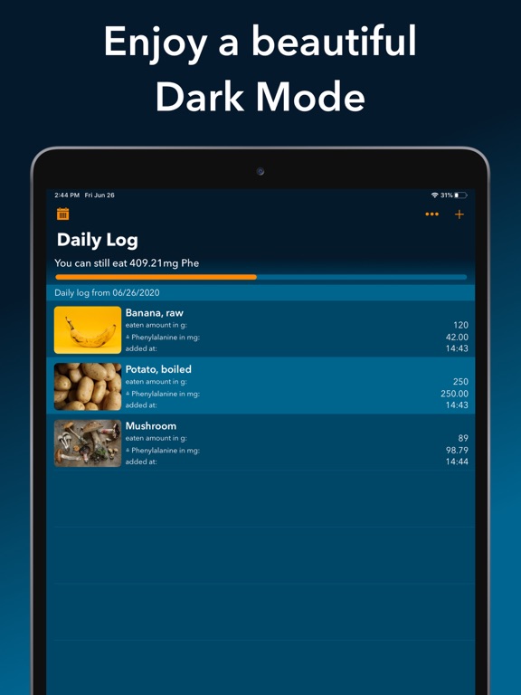 DietAssistant for PKU iPad screenshot 7 - Medical app