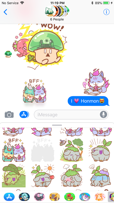 Honmon: Denkinoko & Friends iPhone screenshot 8 - Stickers app