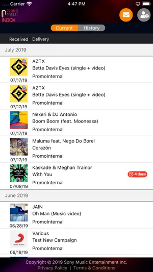 Sony Music Promo Portal screenshot 2