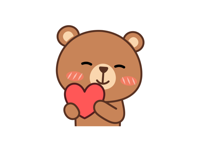 Cute Bear Stickers - WASticker