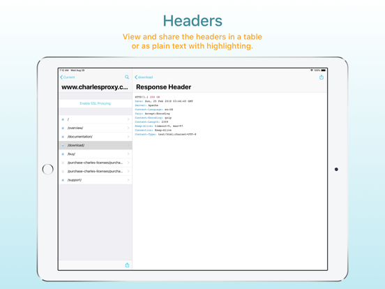 Charles Proxy iPad app afbeelding 6
