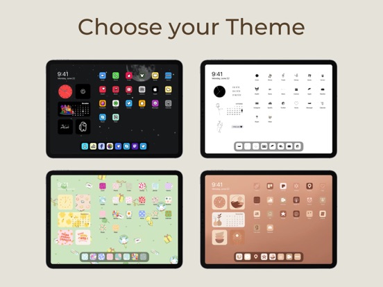 Daily Theme: Aesthetic Widgets iPad screenshot 4 - Graphics & Design app