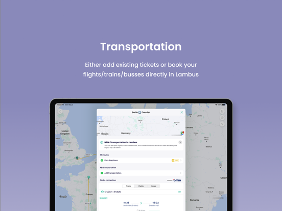 Lambus | Travel Planner iPad screenshot 8 - Travel app