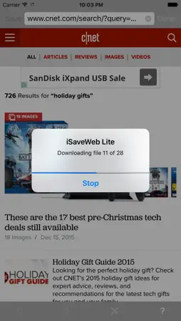 iSaveWeb - web saving tool screenshot 2