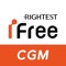 RIGHTEST iFree CGM App, paired with RIGHTEST Continuous Glucose Monitoring system (hereafter referred to as the "iFree CGMs"), provides 24/7 glucose monitoring