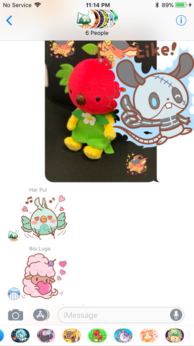 Honmon: Denkinoko & Friends iPhone screenshot 9 - Stickers app
