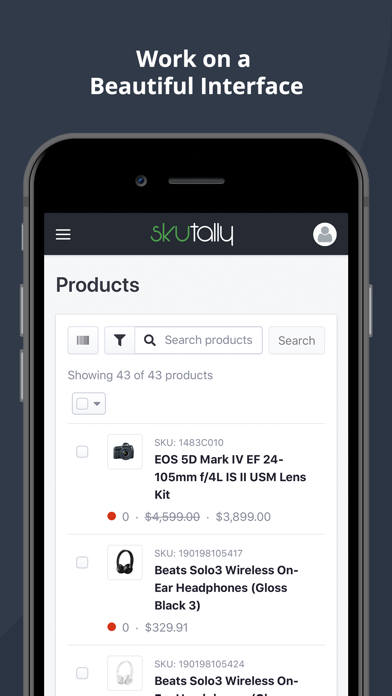 Screenshot 1 of Skutally App