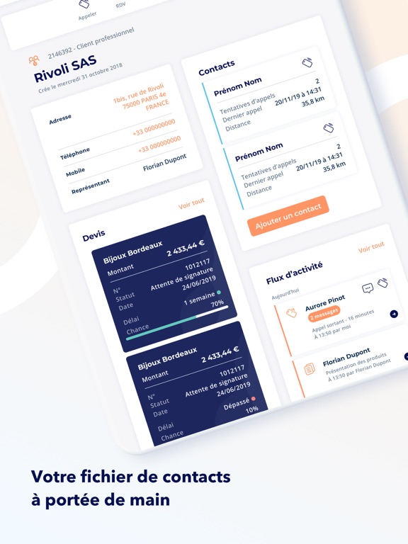 Screenshot #5 pour Yuto, le CRM mobile et futé