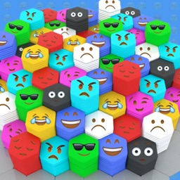 Hexagon Sort: Emoji Match 3d