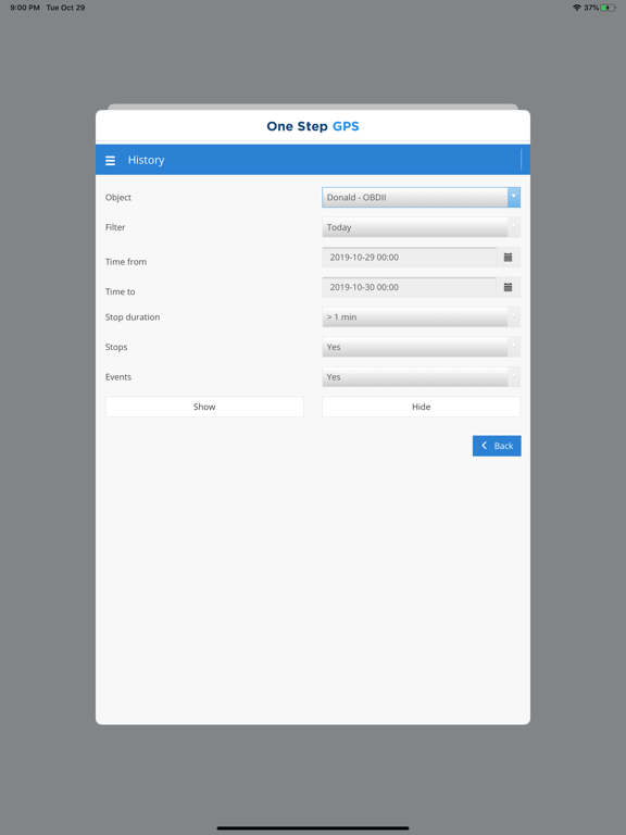 One Step GPS: Live Tracking iPad screenshot 3 - Business app