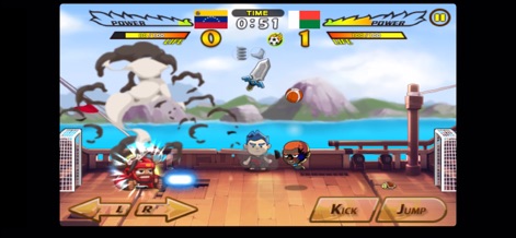 Head Soccer - Witness the dramatic "fancy lethal shots" in action, showcasing the app's "physics-based gameplay" that brings every powerful attack to life.