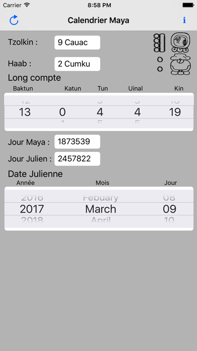 Screenshot #1 pour MayaCalendar : Calendrier Maya