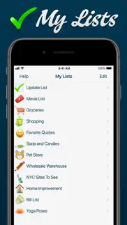 my lists iPhone Captures Décran 1