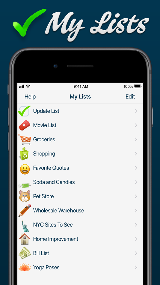 #1. My Lists (iOS) Podle: Paze