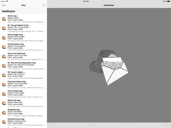 MailRaider iPad app afbeelding 4
