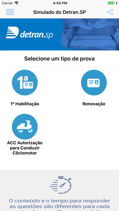 Screenshot #1 pour Simulado Detran.SP